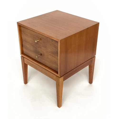 289 - UNIFLEX SIDE CHESTS, a pair, mid 20th century teak each with two drawers labelled 'uniflex', 47cm W ... 