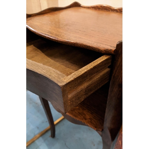 165 - TABLES DE NUIT, a pair, each 37cm W x 68cm H, French oak. (2)