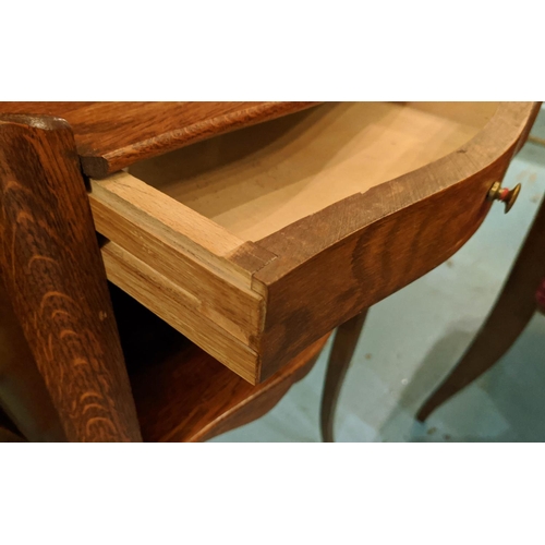 165 - TABLES DE NUIT, a pair, each 37cm W x 68cm H, French oak. (2)