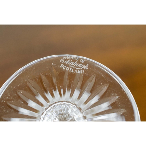 9 - EDINBURGH CRYSTAL WINE GLASSES, a set of thirteen 'Thistle' design. 17cm H (13)