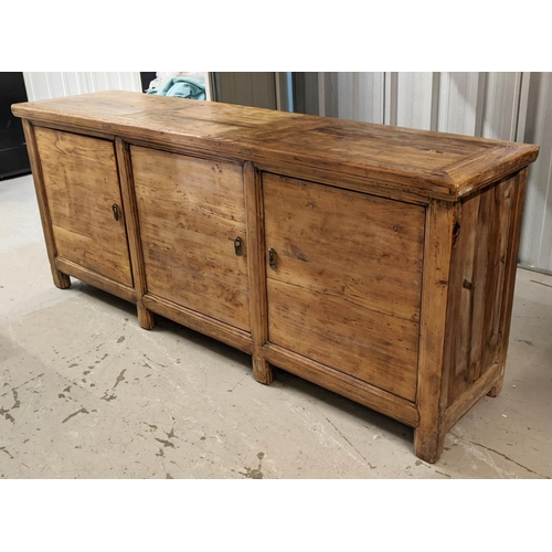 319 - SIDEBOARD, 213cm x 52cm 86cm, Chinese style design, three door.