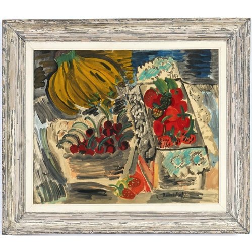32 - RAOUL DUFY, Still life with cherries, signed in the plate lithograph 1969, Pierre Levy suite, vintag... 