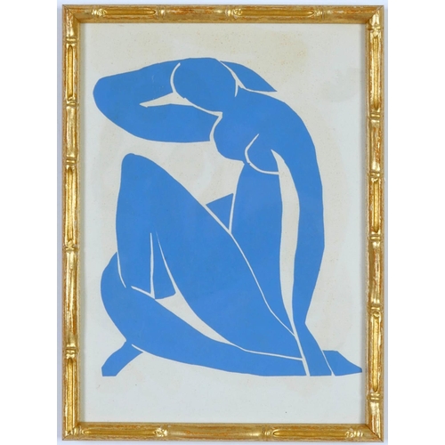 39 - HENRI MATISSE, Blue Nude, signed in the plate, lithograph, 1960 Les Grandes Gouaches decoupees, faux... 