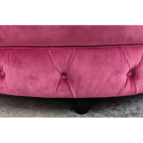 300 - CONVERSATION SOFA, indigo velvet upholstery finish, 180cm x 110cm H.