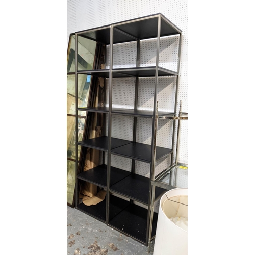 321 - MERIDIANI HARDY BOOKCASES 45, a pair, by Andrea Parisio, 45cm x 45cm x 185cm. (2)