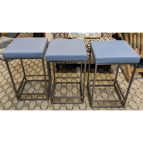 322 - MERIDIANI HARDY STOOLS, by Andrea Parisio, a set of three, 36cm x 36cm x 60cm.