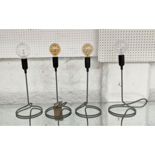 329 - DESIGN HOUSE STOCKHOLM CORD MINI LAMPS, a set of four, by Form is with Love, 39cm H, including two p... 