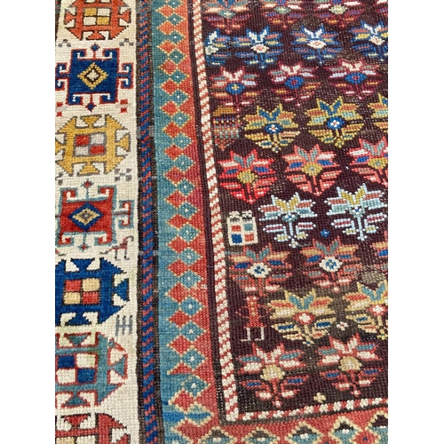 120 - ANTIQUE CAUCASIAN KAZAK RUNNER, 290cm x 132cm.