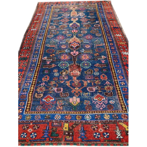 125 - ANTIQUE KURDISH RUNNER, 230cm x 135cm.