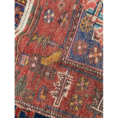 125 - ANTIQUE KURDISH RUNNER, 230cm x 135cm.