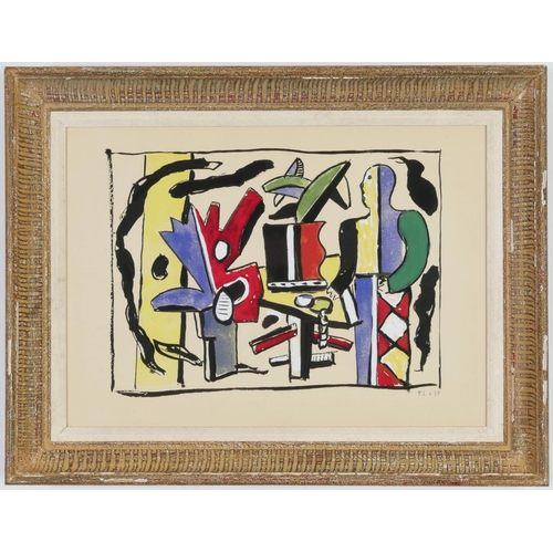 88 - FERNAND LEGER, L’Artiste Dans Le Studio, lithograph with pochoir, signed in the plate, Edn: 1000 - 1... 