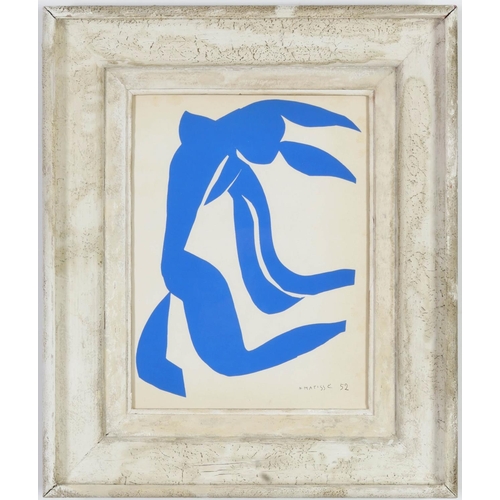 93 - HENRI MATISSE, Nu Bleu II – signed in the plate, original lithograph from the 1954 edition, after Ma... 