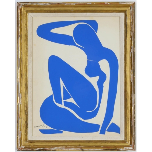 95 - HENRI MATISSE, set of four Blue Nudes, Nu Bleu VI, Nu Bleu III, Nu Bleu XII, Nu Bleu IX, signed in t... 