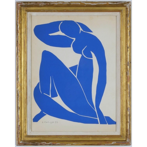 95 - HENRI MATISSE, set of four Blue Nudes, Nu Bleu VI, Nu Bleu III, Nu Bleu XII, Nu Bleu IX, signed in t... 