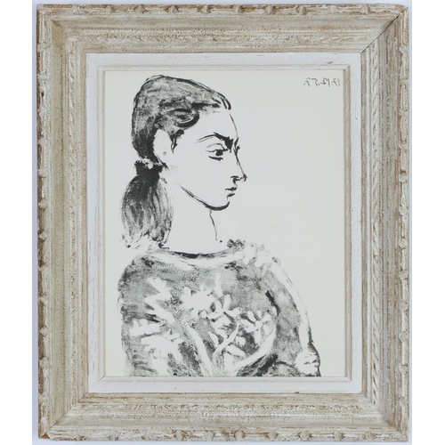 99 - PABLO PICASSO, Francoise, lithograph, signed in the plate - 195, Suite: Cincinnati, printed by Young... 