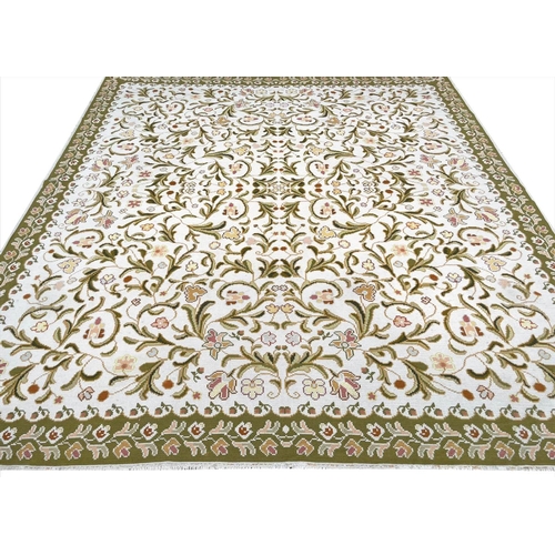 115 - PORTUGUESE NEEDLEPOINT CARPET, 335cm x 305cm.