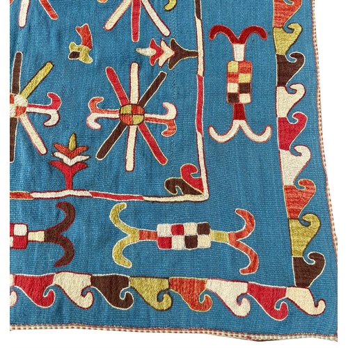 116 - FINE SUZANI KILIM, 210cm x 160cm.