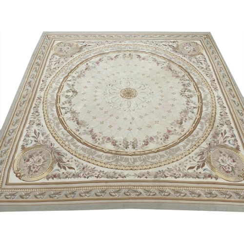 124 - AUBUSSON NEOCLASSICAL DESIGN RUG, 250cm x 230cm.