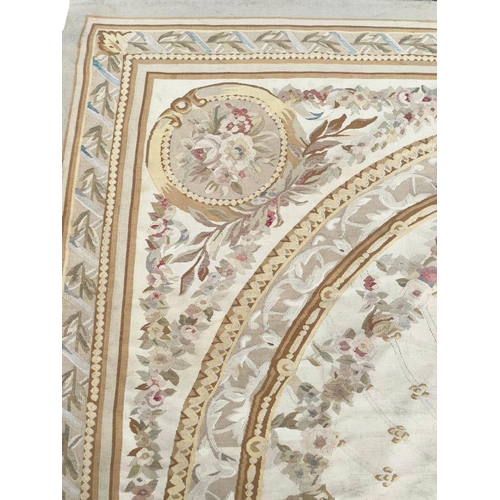 124 - AUBUSSON NEOCLASSICAL DESIGN RUG, 250cm x 230cm.