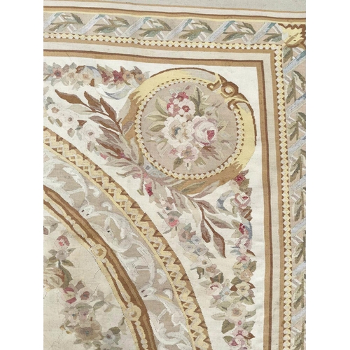 124 - AUBUSSON NEOCLASSICAL DESIGN RUG, 250cm x 230cm.