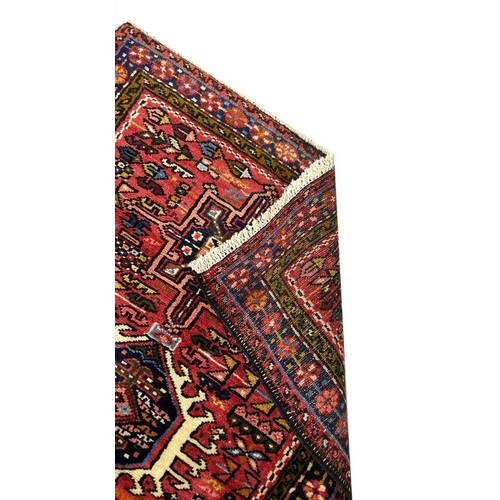 128 - PERSIAN HERIZ LONG RUNNER, 402cm x 82cm.