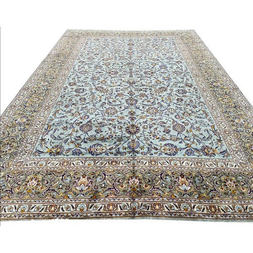 122 - FINE PERSIAN KURK KASHAN CARPET, 438cm x 298cm.