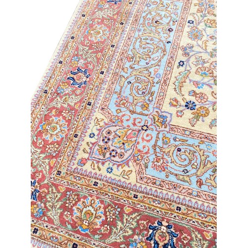 109 - ANTIQUE TABRIZ CARPET, 295cm x 205cm.