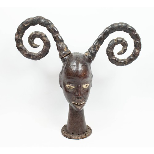 23 - EJAGHAM STYLE REKOI MASK, 65cm H, Nigeria.