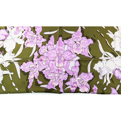 9 - VINTAGE HERMÈS 'DESSINS D'ORCHIDEES' SILK SCARF, designed in 1979/80 by Rybal/Vladimir Rybaltchenko,... 