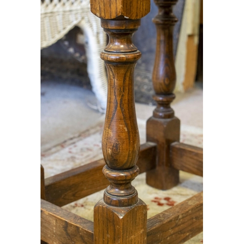 183 - JOINT STOOL, 44cm H x 38cm x 25cm, Jacobean style ash.