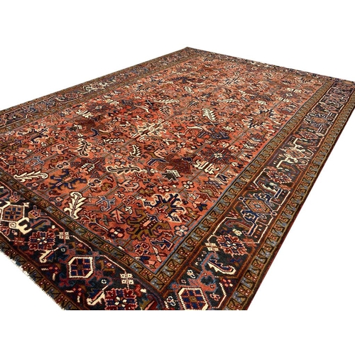 90 - PERSIAN HERIZ CARPET, 344cm x 240cm.