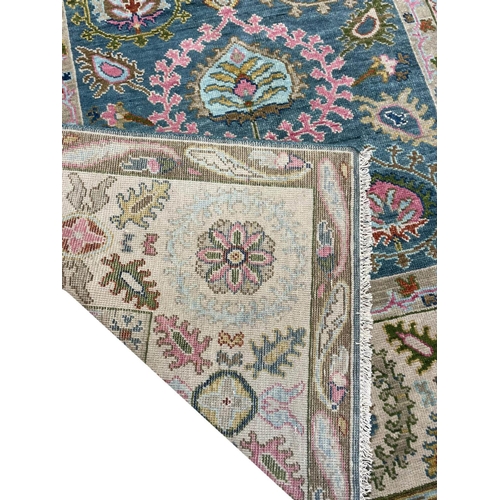 93 - CONTEMPORARY SUZANI DESIGN CARPET, 296cm x 204cm.