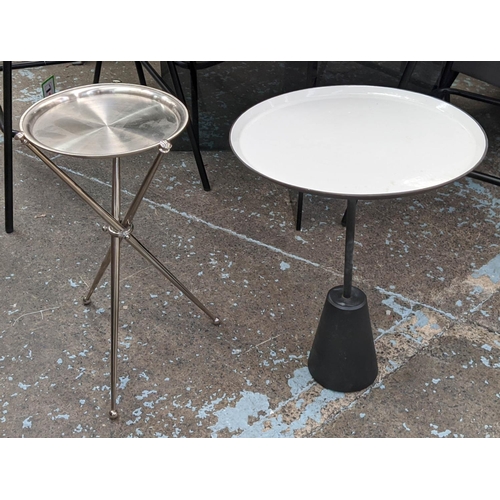 310 - MARTINI TABLES, two, of differing design, 54cm x 40cm at largest. (2)