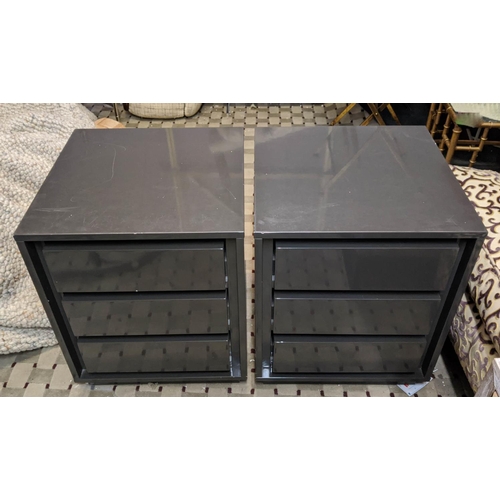 322 - ANDREW MARTIN SIDE CHESTS, a pair, each 50cm x 50cm x 62cm H. (2)