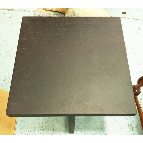 321 - OCCASIONAL TABLE, 49cm H x 49cm x 49cm, contemporary ebonised finish.