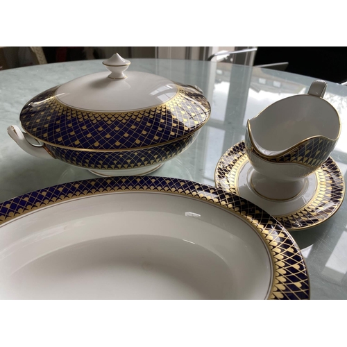 153 - SUPPER SERVICE, English Fine Bone China, Royal Worcester 'Monte Carlo', with eight place, five piece... 