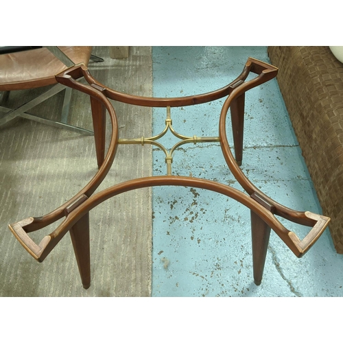 337 - LOW TABLE, 100cm x 48cm H, Danish 1960's, with both a glass and alternative mirrored top.