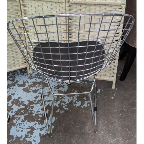 340 - AFTER HARRY BERTOIA, Bertoia style side chairs, a set of seven, 80cm H. (7)