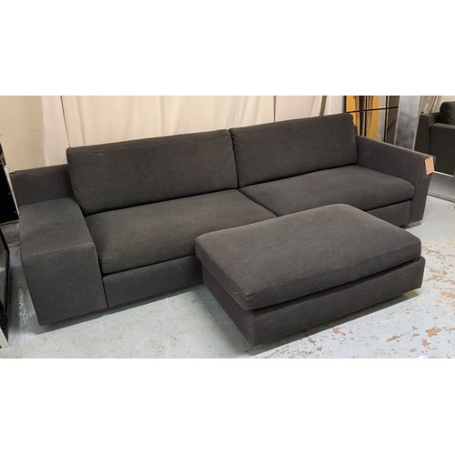 304 - CASSINA MISTER SOFA, by Phillippe Starck, 295cm x 105cm,  with a pouffe. (2)