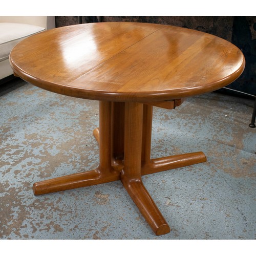 370 - DYRLUND DINING TABLE, Danish teak with two extra leaves, 73cm H x 110cm x 210cm extended each leaf 5... 