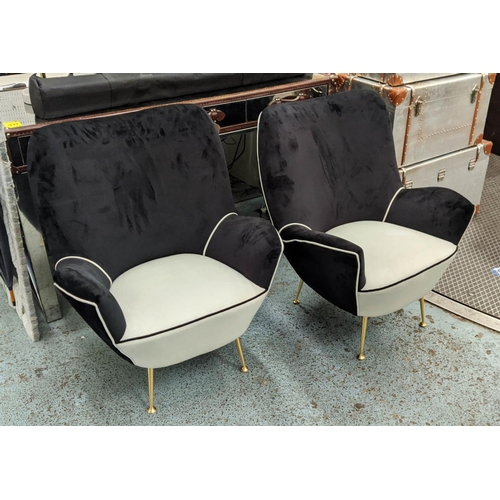 561 - ICO PARISI ARMCHAIRS, 1950s, each 73cm W x 96cm H, a pair, recently upholstered. (2)