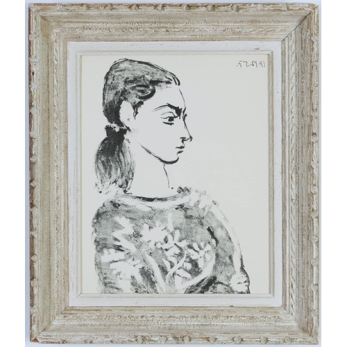 47 - PABLO PICASSO, Francoise, lithograph, signed in the plate - 195, Suite: Cincinnati, printed by Young... 