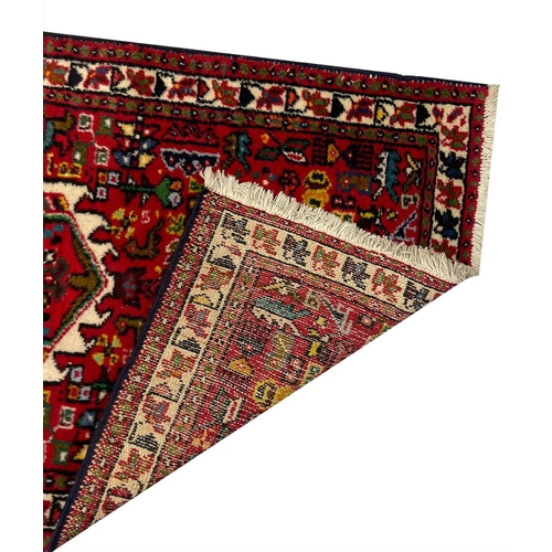 101 - PERSIAN KARAJA RUNNER, 395cm x 75cm.