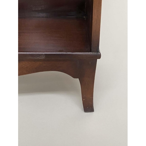 185 - BEDSIDE CABINETS, a pair, George III style mahogany each with shelf, drawer and undertier, 44cm x 77... 