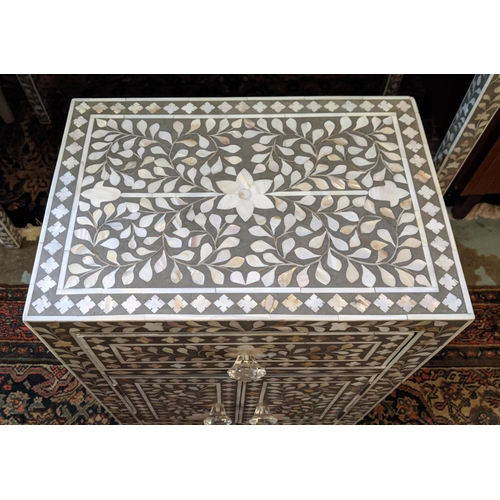 271 - CABINET, 43cm W x 30cm D x 60cm H, mother of pearl.