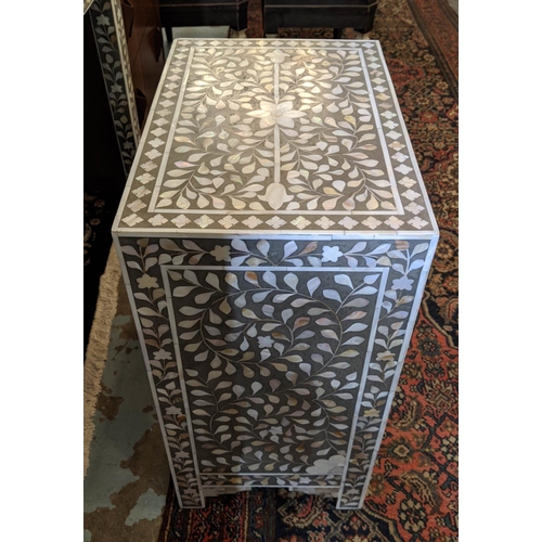 271 - CABINET, 43cm W x 30cm D x 60cm H, mother of pearl.