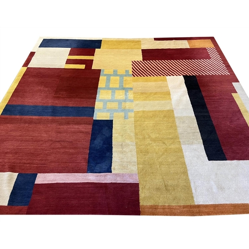 402 - BAZAAR VELVET 'BAUHAUS' CARPET, 304cm x 303cm.