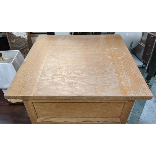 407 - CONTEMPORARY JAPANESE STYLE TALL CHEST, 50cm x 50cm x 135cm H.