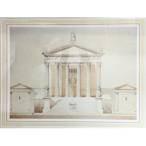 42 - ARCHITECTURAL PRINTS, two, 85cm x 105cm. (2)