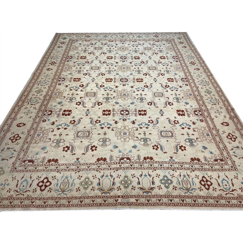 99 - FINE SOUMAC CARPET, 363cm x 288cm.